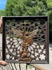 Archangel Michael wood carved christian icon religious hanging art work