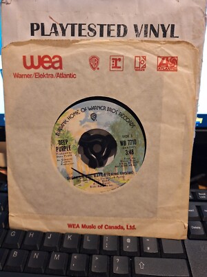 DEEP PURPLE SMOKE ON THE WATER STUDIO / LIVE JAPAN VG US WB PRESS VINYL 45