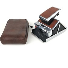 Vintage Polaroid SX-70 Land Camera with Leather Case, Not Tested AS-IS Brown