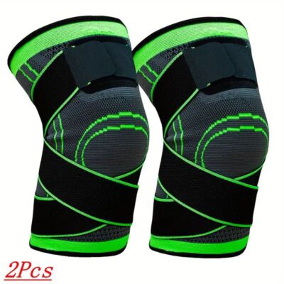 2Pcs Knee Sleeve Compression Brace Support For Sport Joint Pain Arthritis Relief