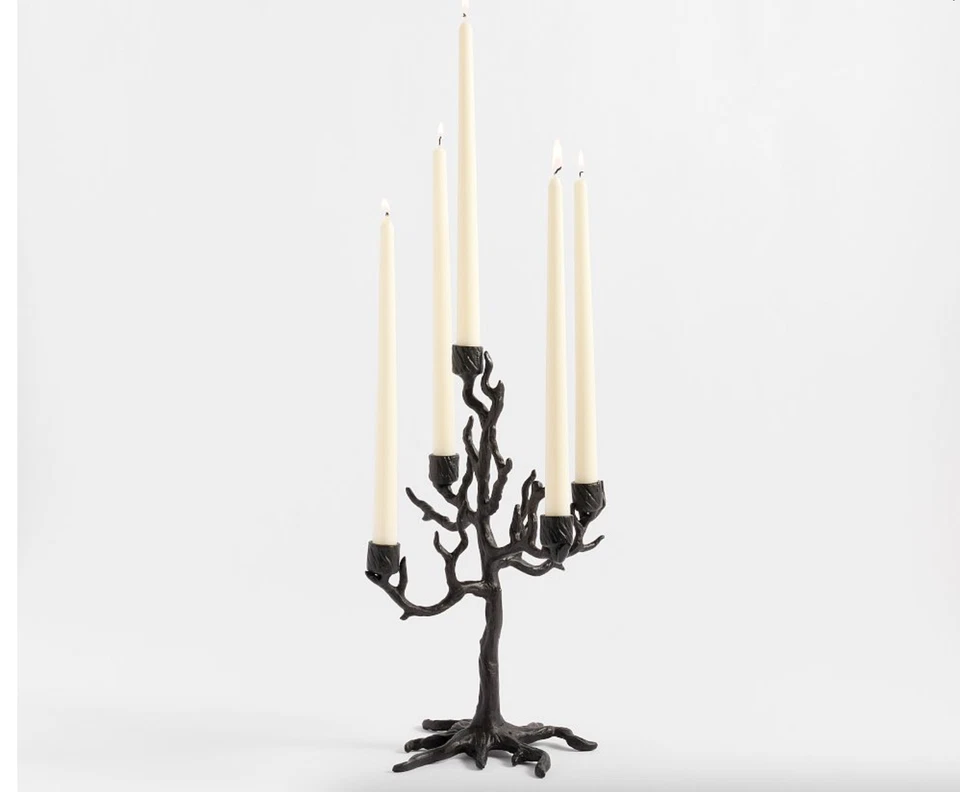 Candelabro negro gótico árbol espeluznante embrujado Pottery Barn 13 G3D Foto 3 de 4