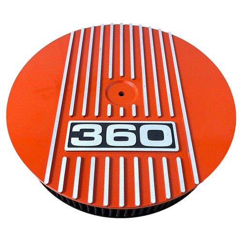 Mopar 360 Orange 13" Round Air Cleaner Kit, Fits Mopar 340, 360 Dodge Engines - Picture 2 of 6