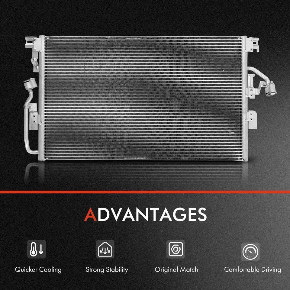 Kit de resfriamento de radiador e condensador CA para Saturn Vue 2004-2007 V6 3.5L Auto Trans. - Imagem 2 de 4