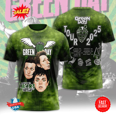 Limited Edition GreenDay Tour 2025 3D Shirt S-5XL