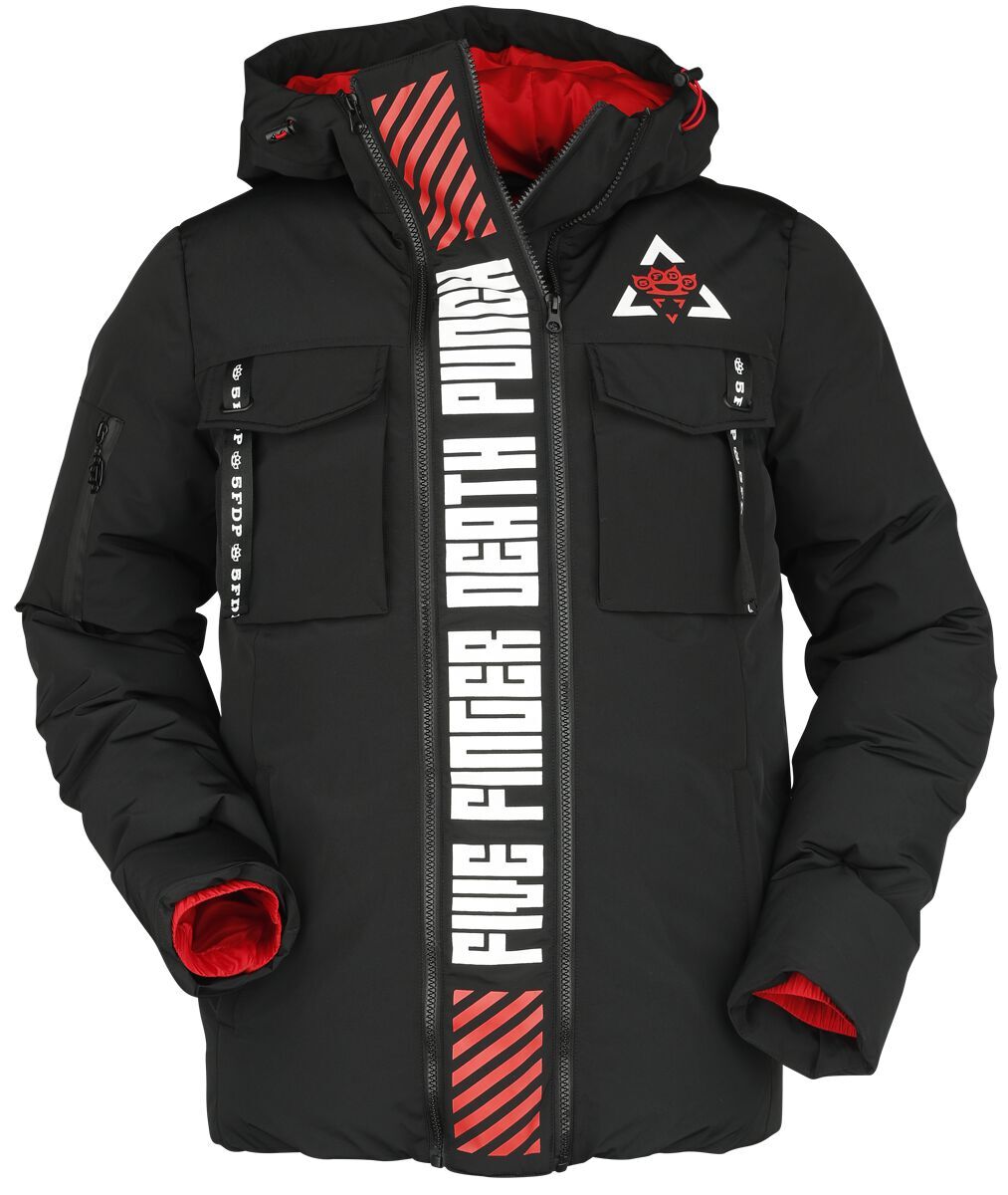 Five Finger Death Punch Winter Jacket Heavy Metal Band 5FDP Black