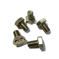 5x  Sechskant Schraube, Verzinkt M10 x 16 mm, Kopf SK17,   8,8   (P-52)