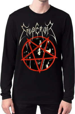 EMPEROR  BLACK METAL BAND Black Long Sleeve T Shirt