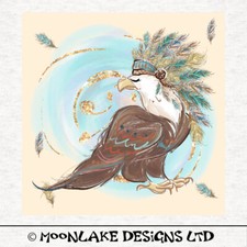 Children - Boho Eagle Fabric Craft Panels in 100% Cotton or Polyester