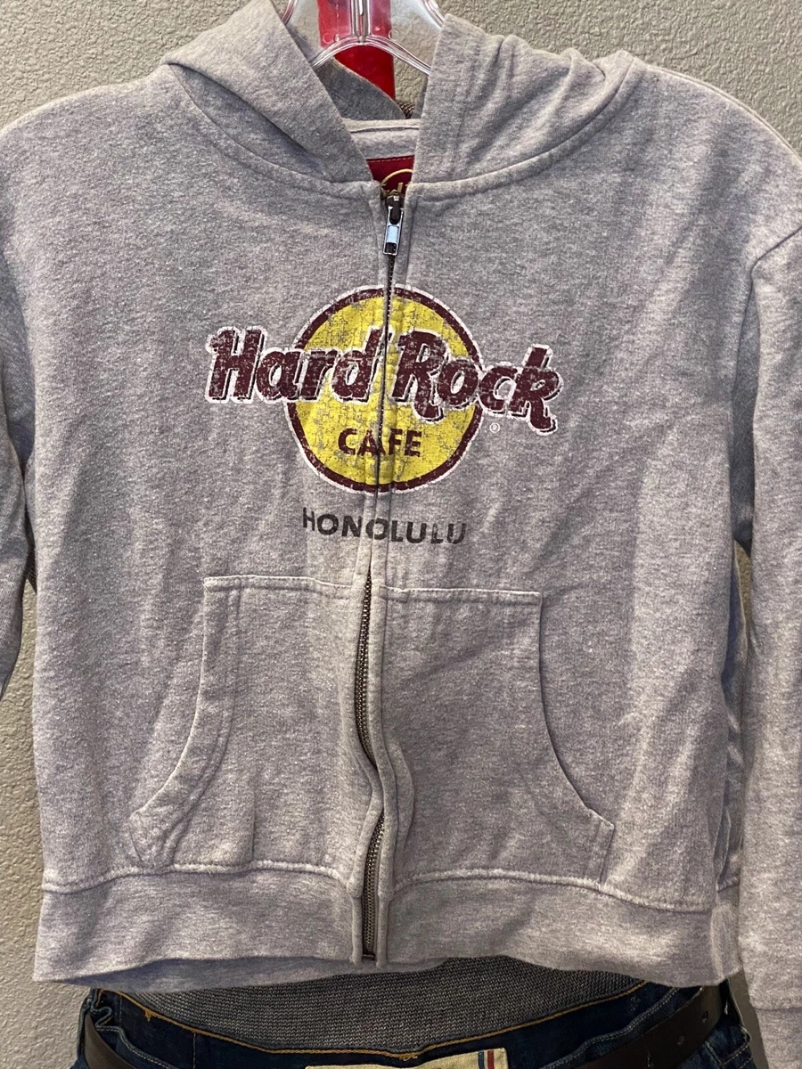 Hard Rock Cafe Honolulu Zippered Hoody SWEATER KIDS Large L 5 To 6 Yrs Old