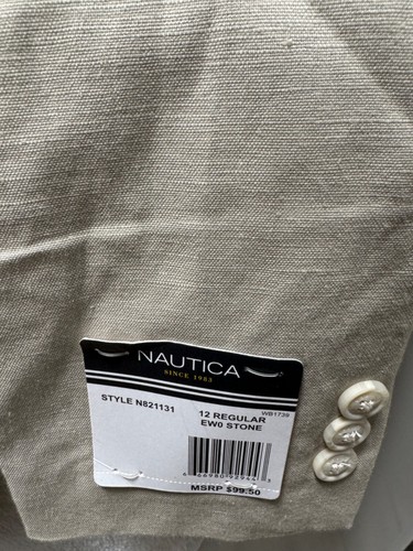 Nautica Sports Coat Blazer Boys 12 Stone - Picture 4 of 6