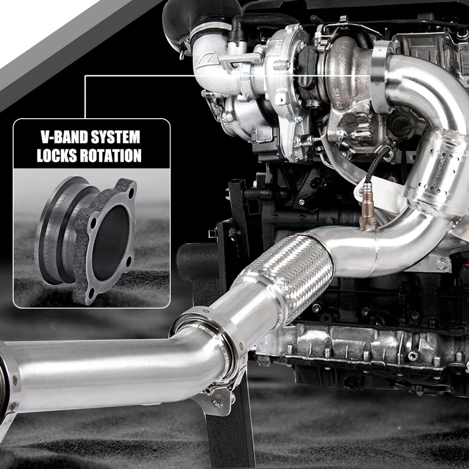 Переходник с турбонаддува 2,5 дюйма 4 болта на V-диапазон V-образную выхлопную трубу фланцевый - Изображение 4 из 4