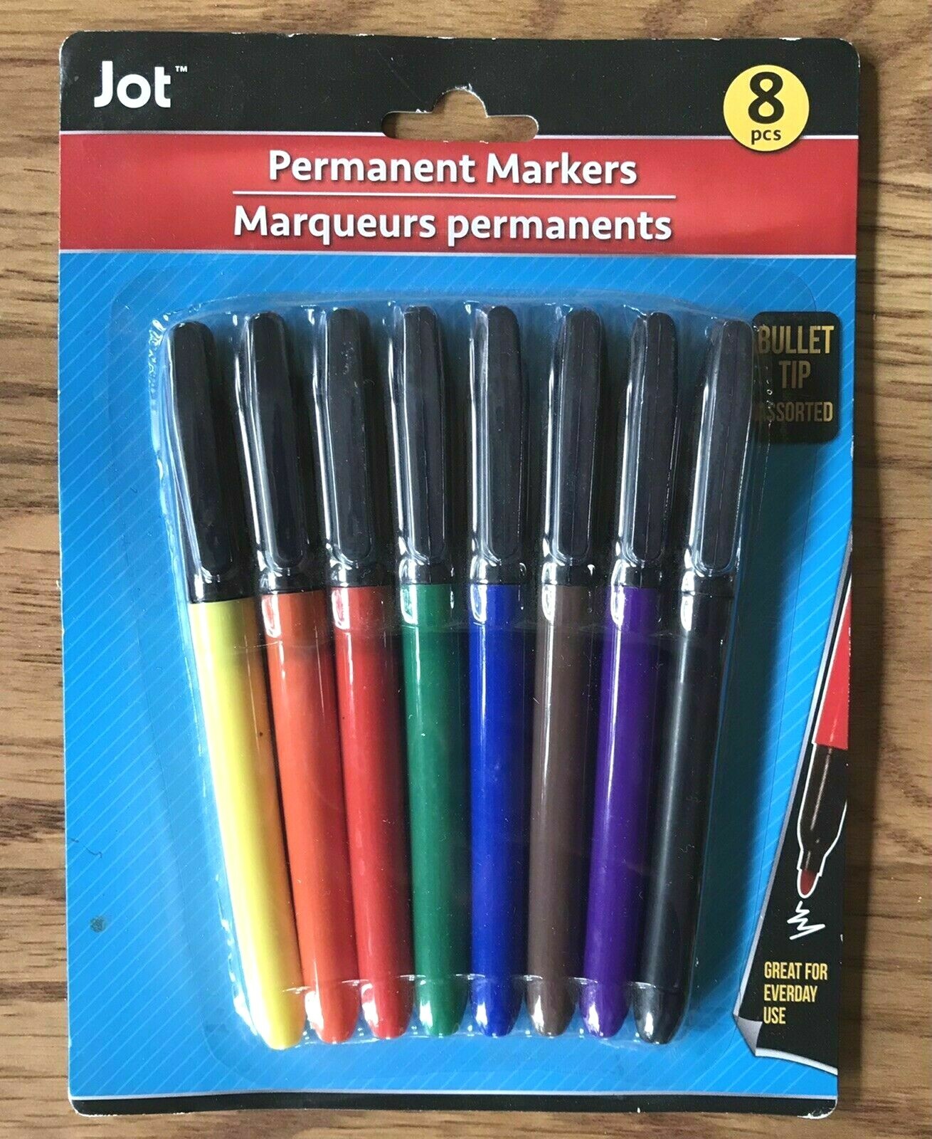 Permanent Markers  by Jot  Bullet Tip,  Assorted Colors  Brand New&nbsp; Set Of 8 New