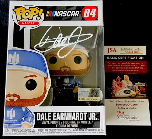 DALE EARNHARDT JR SIGNED AUTOGRAPHED COA JSA FUNKO POP #04 NASCAR