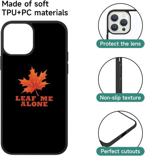 Anti scratch Cover For iPhone SE XS XR Max 5 6 7 8 Plus autumn leaf me alone - Picture 24 of 25