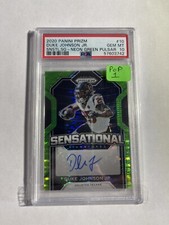 2020 Panini Prizm Duke Johnson Jr   Huston Texans   Auto  GreenPulsar