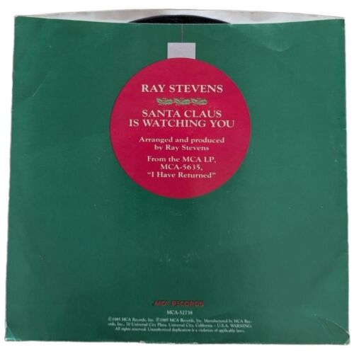 Ray Stevens - Santa Claus Is Watching You - PS Picture Sleeve + Mint 45 - Picture 3 of 5