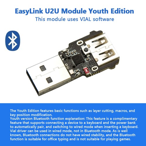JKLP EasyLink U2U Universal Keying Module Mechanical Keyboard QMK VIA VIAL - Picture 8 of 9