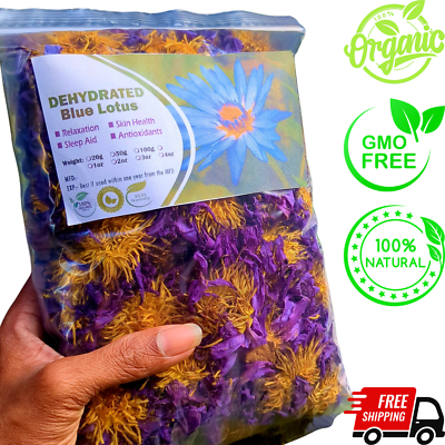 #ad Blue Lotus Flower Organic Ceylon Nymphaea Caerulea All Natural Thai Herbal Drink $154.99