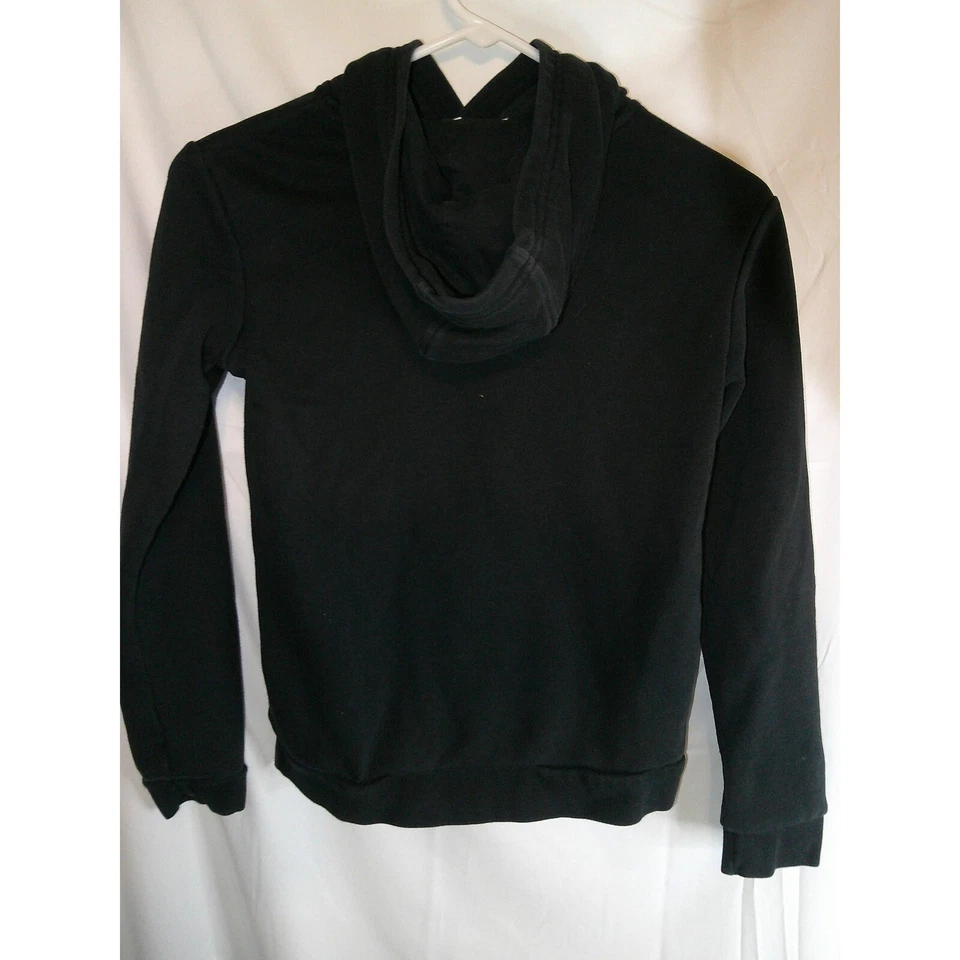 Adidas Sudadera con Capucha Pullover Sudadera Logo Trifolio Negro Niños Talla S Foto 2 de 3