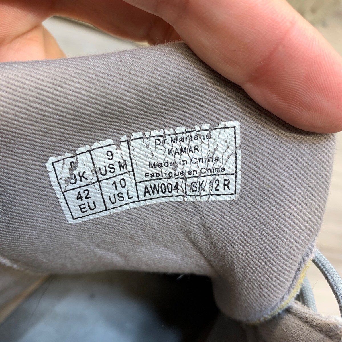 DR MARTENS Kamar High Top Sneaker Boots - Mens Size 9 - Gray 