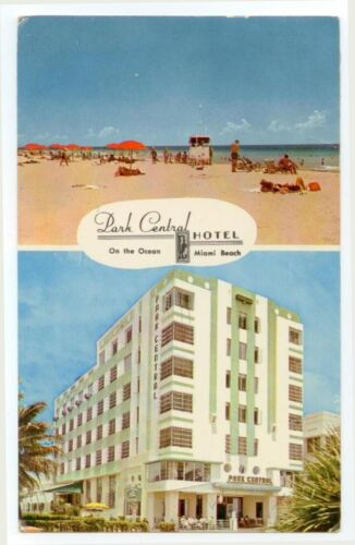 1950s Miami Beach Florida Park Central Hotel Ocean Drive and 7th Street