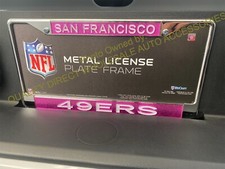 Pink San Francisco 49ers Metal Authentic Official Nfl License Plate Frame Gift