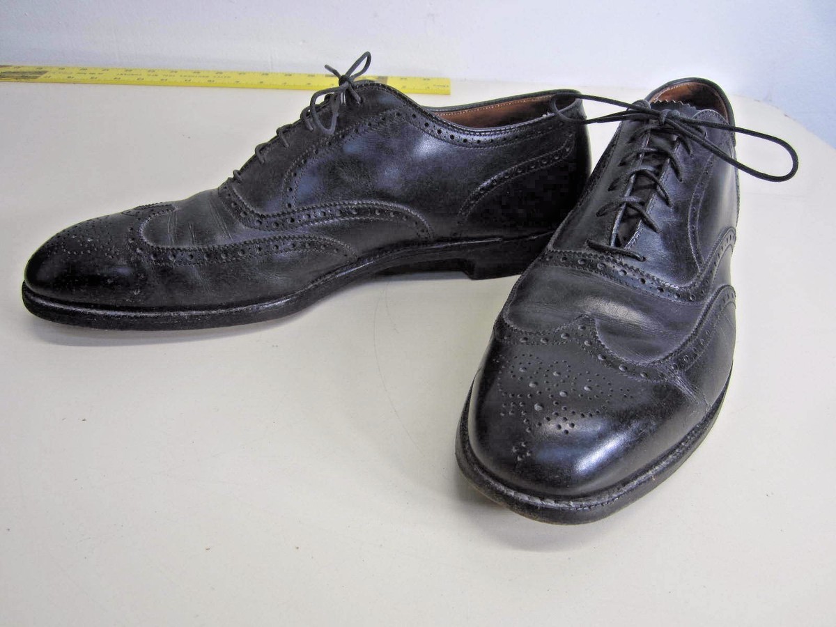 Alden Black Leather Wingtip Oxfords Alden 588 Black Alpine Grain Long Wing Blucher | Alden Model  main image 3