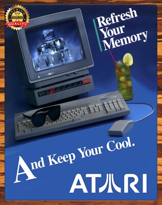 Atari 520ST - Refresh Your Memory - Restored - Metal Sign 11 x 14