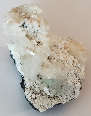APOPHYLLITE & STILBITE on Coral CHALCEDONY w/ Calcite