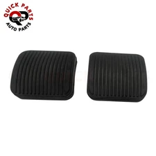2Pcs Brake/Clutch Pedal Pads Cover Black For Jeep Wrangler Dodge RAM 1500 20780