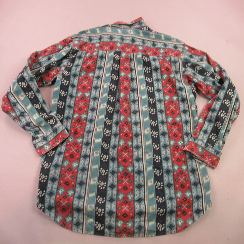 Woolrich Shirt Mens Large Long Sleeve Button Front Vintage Aztec USA Flannel - Image 4 of 4