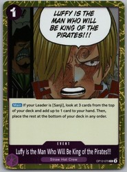 Luffy Is the Man Who Will Be King of the Pirates!!! OP12-079 (Legacy of the Master) Foil Rare