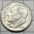 1964 Silver Roosevelt Dime - 90% Silver - Free Shipping  - Loose