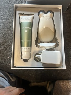 NuFACE Trinity Facial Toning Device White w/ Charging Cradle, Rechargeable