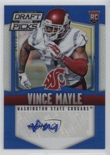 2015 Panini Prizm Collegiate Draft Picks Blue 14/75 Vince Mayle #104 Auto 0f8