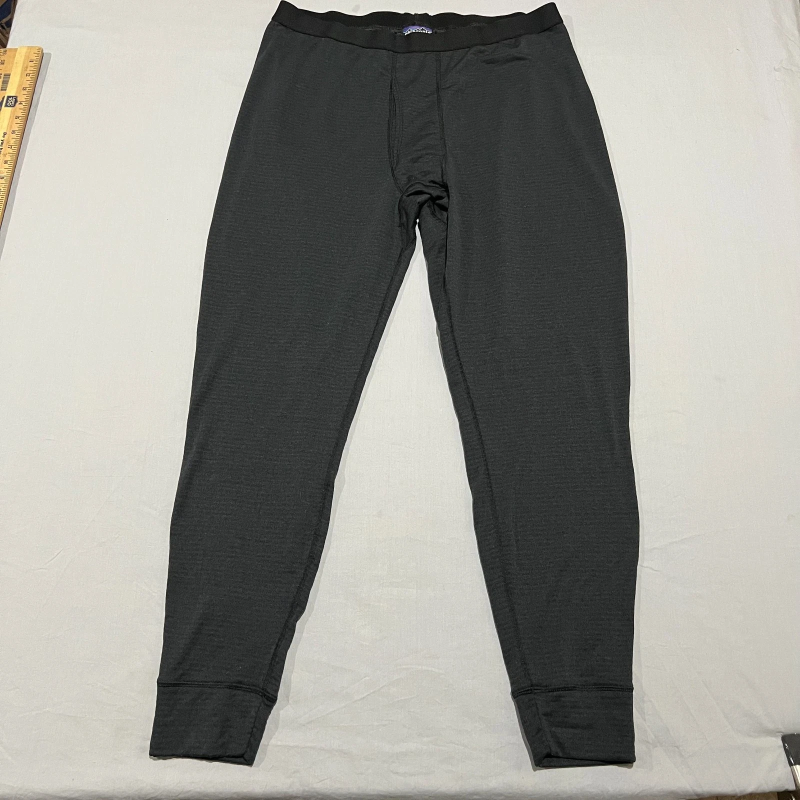 Patagonia Mens Black Capilene Lightweight Baselayer Under Pants Size 2XL