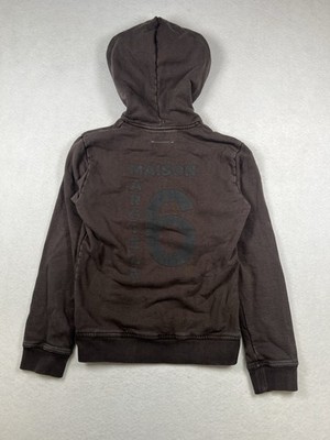 MM6 Maison Martin Margiela Brown Zip Up Logo Hoodie EUC size S