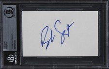 Bob Saget Full House Authentic Signed 3x5 Index Card Autographed BAS Slabbed