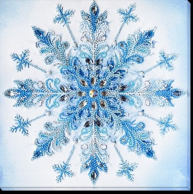 Bead Embroidery Kit DIY Frost Patterns Beaded Needlepoint Craft Set