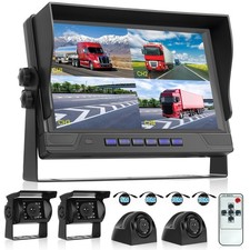 RV Backup Camera System 1080P, Hodozzy 9 Inch 4 Split Screen Monitor System, ...