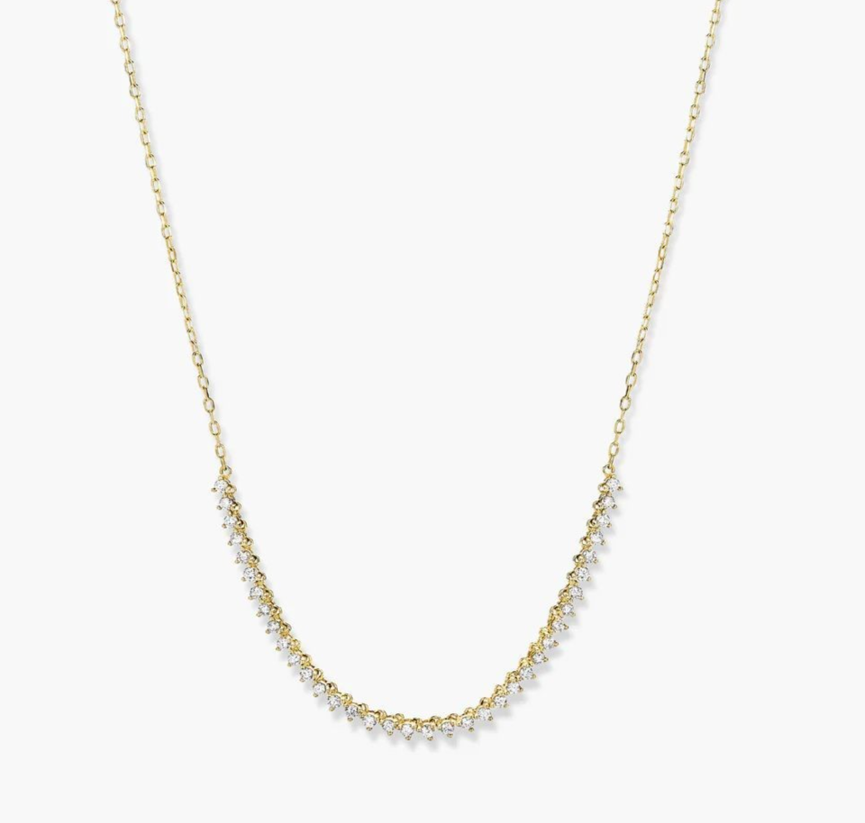 Round Cut Lab Grown Diamond Choker Necklace Diamond Wedding In 925 Silver