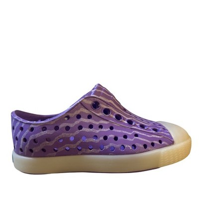 Native Jefferson Glow Purple Starfish Print Kids Slip On Shoes C4 13100103-8950