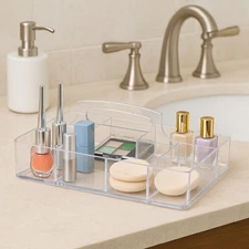 NEW! OnDisplay DELUXE MAKEUP/JEWELRY ORGANIZER-LARGE ACRYLIC TRAY FOR MAKEUP