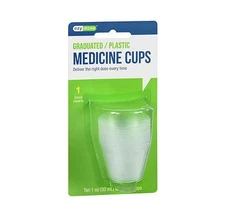 Ezy Dose 1 Ounce Plastic Graduated & Calibrated Medicine Cups Disposable 10 Each