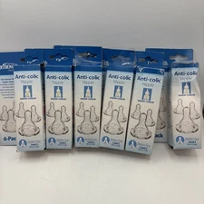NEW 6 X Dr. Brown's 6 Pk Natural Flow Anti-Colic Nipple Level 2 Medium Flow  3m+