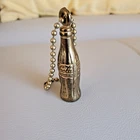 Vintage Gold Toned Coca-Cola Miniature Bottle Keychain