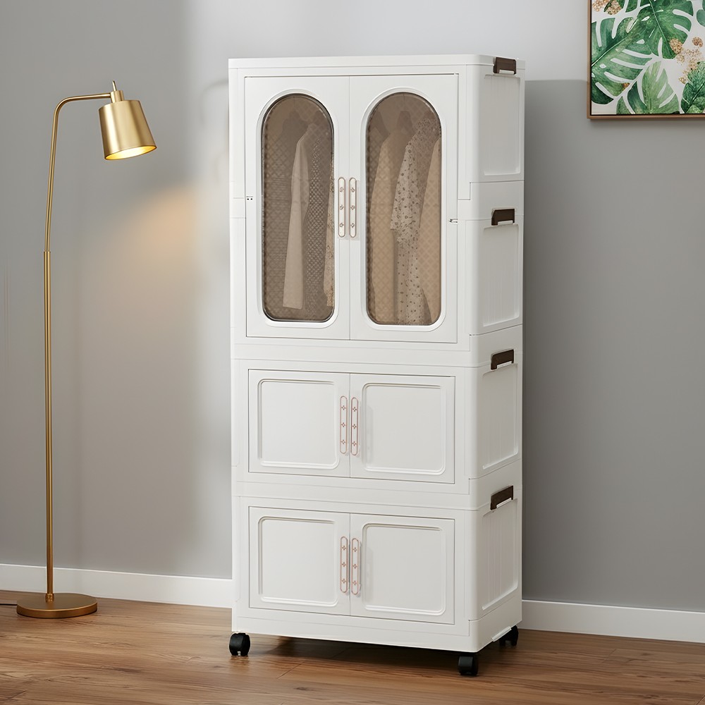 Wardrobe Foldable Closet Portable Closet Combination Wardrobe Locker Hanging Organiser Storage Plastic Shelves Clothes Bedroom Home Wardrobe Closet Wardrobe Cabinet ( Color : Grün , Size : 111*47*147c 21 Large Portable Rolling Closet w/Magnetic Door,Collapsible White Plastic Wardrobe