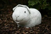 Frostfeste Steinfigur Meerschweinchen Helmut Gartenfigur Steinguss 22 Cm