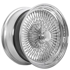 17x8" LA Wire Wheels Standard 100-Spoke Straight Lace Chrome Rims (B07)
