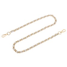 39" Purse Strap with Buckle for Shoulder and Cross Body Gray Gold